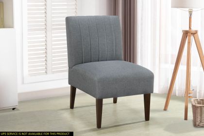 Accent Chair 1pc Gray Fabric Upholstered  Living Room Furniture Armless Chair