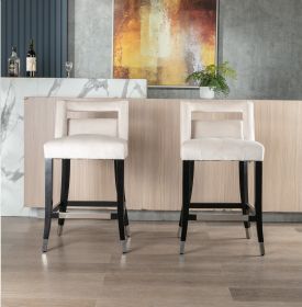 Suede Velvet Barstool  Dining Room Chair