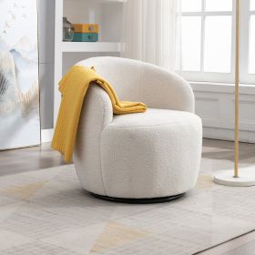 Teddy Fabric Swivel Accent Armchair