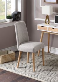 Taylor Chair With Natural Legs And Gray Fabric