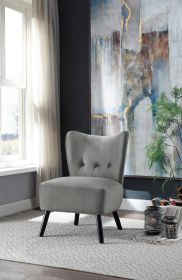 Gray Velvet Covering Accent Chair