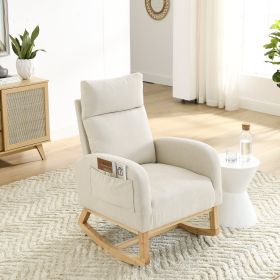 Modern Accent High Backrest  Rocking Chair