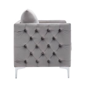 Modern Velvet Armchair Tufted Button Accent chair