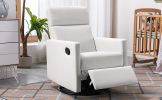 Modern Upholstered Rocker Nursery Chair   Swivel Recliner