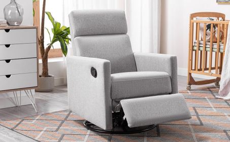 Modern Upholstered Rocker Nursery Chair  Recliner