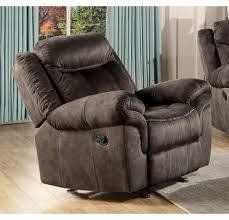 2-Tone Chocolate Velvet Zubaida Glider Recliner Chair