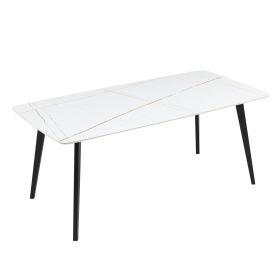 J3710 Porcelain Dining Table White 70"