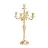 DecMode 5 Holder Gold Aluminum Candelabra