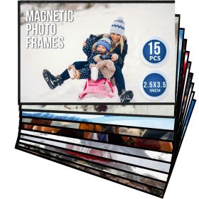 15 Pack 2.5x3.5 inch Magnetic Picture Frames for Refrigerator