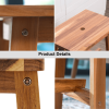 Acacia Wood Stool Rectangle Top Chairs