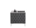 Lorreto 40" Gray Velvet Chair