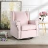 ACME Tamaki Swivel Chair w/Glider , Pink Fabric LV00923