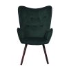 Modern Wingback Accent Armchair  DARK GREEN