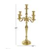 DecMode 5 Holder Gold Aluminum Candelabra