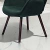 Modern Wingback Accent Armchair  DARK GREEN