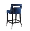 Suede Velvet Barstool with nailheads