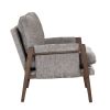 Mid Modern Velvet Accent Chair,Leisure Chair with Solid Wood