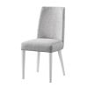 Taylor Chair With White Leg And Gray Fabric