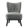 Gray Velvet Covering Accent Chair