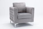 Modern Velvet Armchair Tufted Button Accent chair