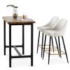 Beige Swivel Bar Chair Bar Stool And Metal Modern High Bar Furniture