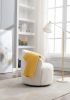 Teddy Fabric Swivel Accent Armchair