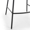 Natural Rattan Indoor Counter Chair  Black Finish Steel legs