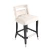 Suede Velvet Barstool with nailheads Dining Room Chair