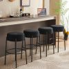 30" Tall, Round High Bar Stools, Set of 2 -