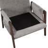 Mid Modern Velvet Accent Chair,Leisure Chair with Solid Wood