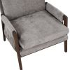 Mid Modern Velvet Accent Chair,Leisure Chair with Solid Wood