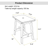 Acacia Wood Stool Rectangle Top Chairs