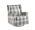 ACME Patli Swivel Chair w/Glider , Gray Fabric LV00922