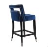 Suede Velvet Barstool with nailheads