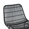 Natural Rattan Indoor Counter Chair  Black Finish Steel legs