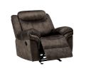 2-Tone Chocolate Velvet Zubaida Glider Recliner Chair