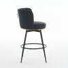 Gray Swivel Bar Stools - High-Back,