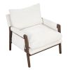 Mid-Century Modern Velvet Accent Chair,LeisureSolid Wood