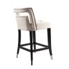 Suede Velvet Barstool with nailheads Dining Room Chair