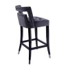 Suede Velvet Barstool with nailheads Dining Room