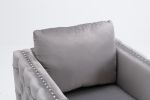 Modern Velvet Armchair Tufted Button Accent chair