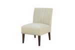 Accent Chair 1pc Beige Fabric Upholstered