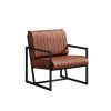 Modern  Leather Feature Armchair with Metal Frame