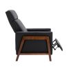 Wood-Framed  Leather Recliner Chair