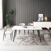 J3710 Porcelain Dining Table White 63''