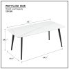 J3710 Porcelain Dining Table White 63''