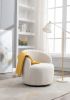 Teddy Fabric Swivel Accent Armchair