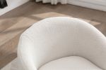 Teddy Fabric Swivel Accent Armchair