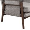 Mid Modern Velvet Accent Chair,Leisure Chair with Solid Wood