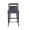 Suede Velvet Barstool with nailheads Dining Room